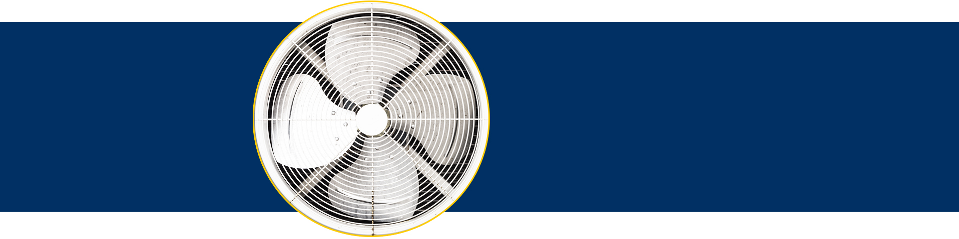 Ein Lüfter frontal mit Gitter 